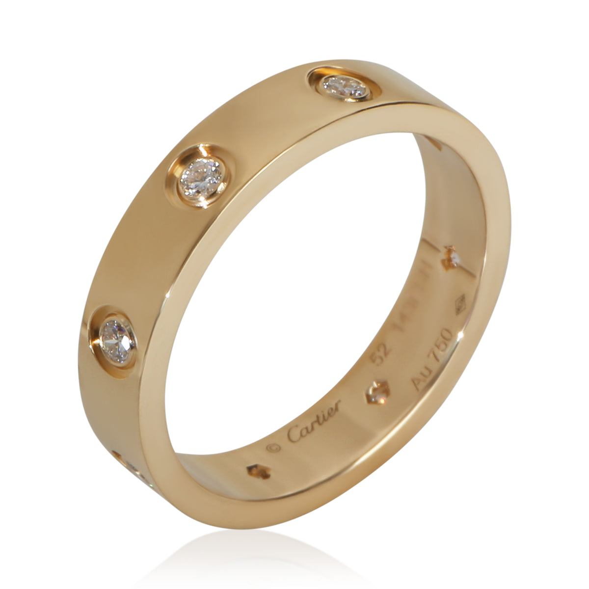 Cartier Yellow Gold Diamond Small Model Love Ring 4