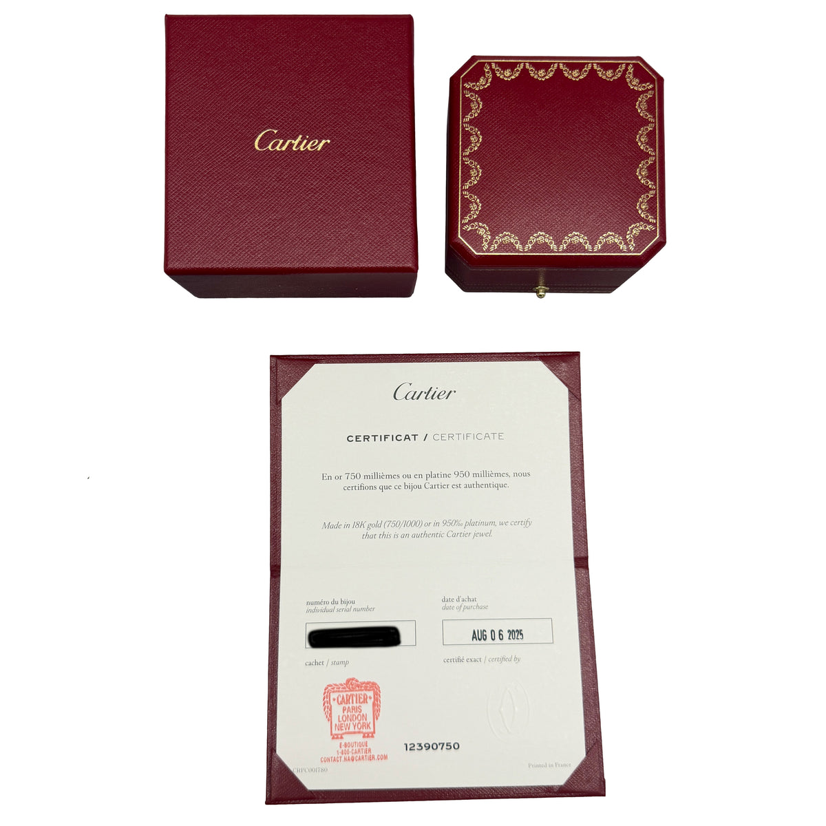 Cartier Yellow Gold Diamond Small Model Love Ring box