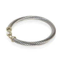 David Yurman Yellow Gold & Sterling Silver  Cable Buckle Bracelet 2
