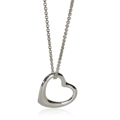 Tiffany & Co. Sterling Silver  Vintage Elsa Peretti Open Heart Pendant fv