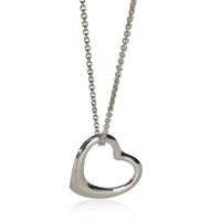 Tiffany & Co. Sterling Silver  Vintage Elsa Peretti Open Heart Pendant fv