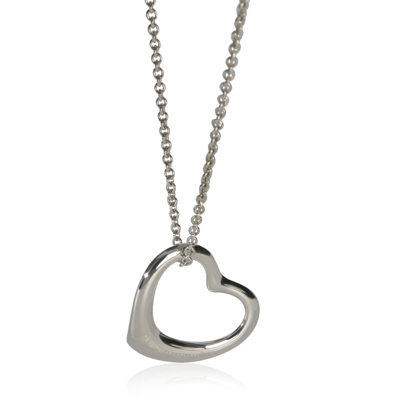 Tiffany & Co. Sterling Silver  Vintage Elsa Peretti Open Heart Pendant fv