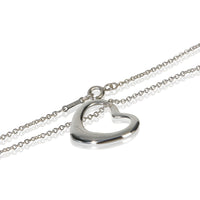 Tiffany & Co. Sterling Silver  Vintage Elsa Peretti Open Heart Pendant 2