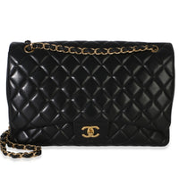 Chanel Black Quilted Lambskin Single Jumbo Flap Bag Handbag id