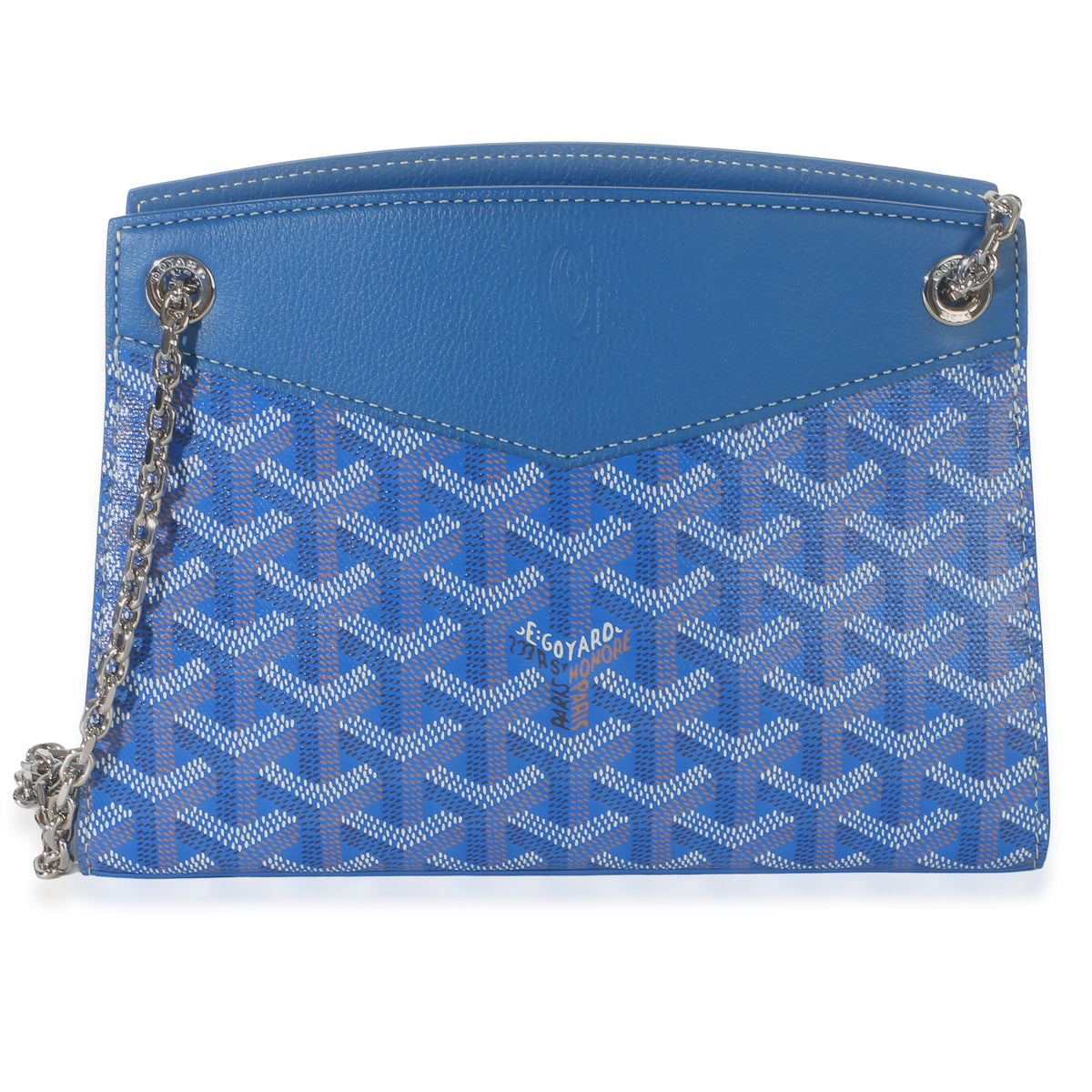 Goyard Blue ine Canvas  Mini Rouette Structure Handbag fv