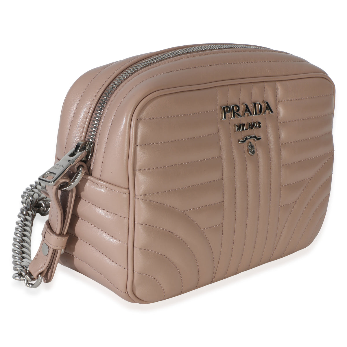 Prada Pink Nappa Impunture Diagramme Small Camera Bag Handbag 3