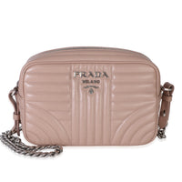 Prada Pink Nappa Impunture Diagramme Small Camera Bag Handbag fv