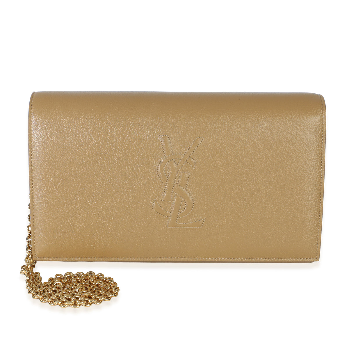 Saint Laurent Beige Calfskin Belle De Jour Chain Wallet Handbag id