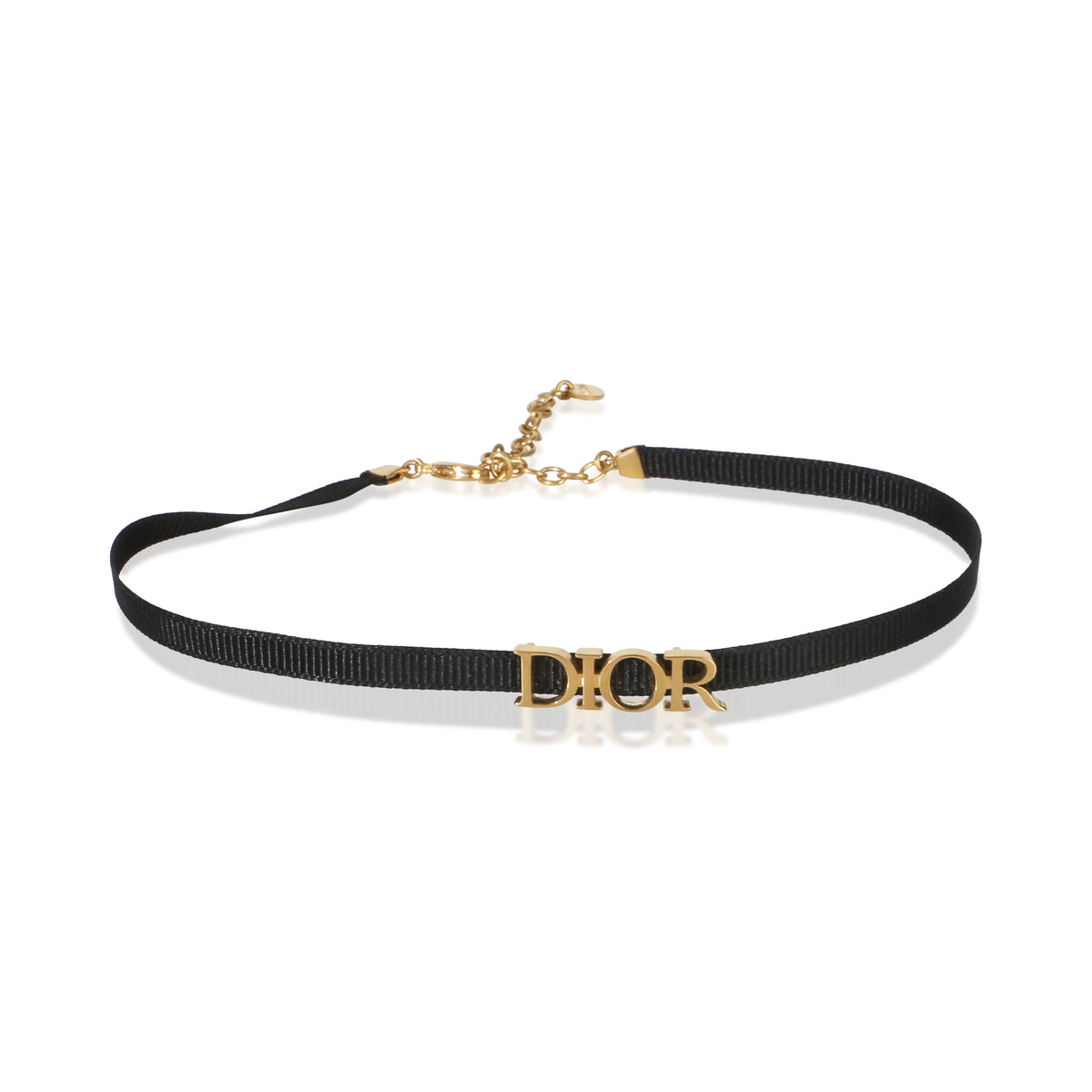 Christian Dior Gold Plated  Ribbon J'Adore Choker Necklace fv