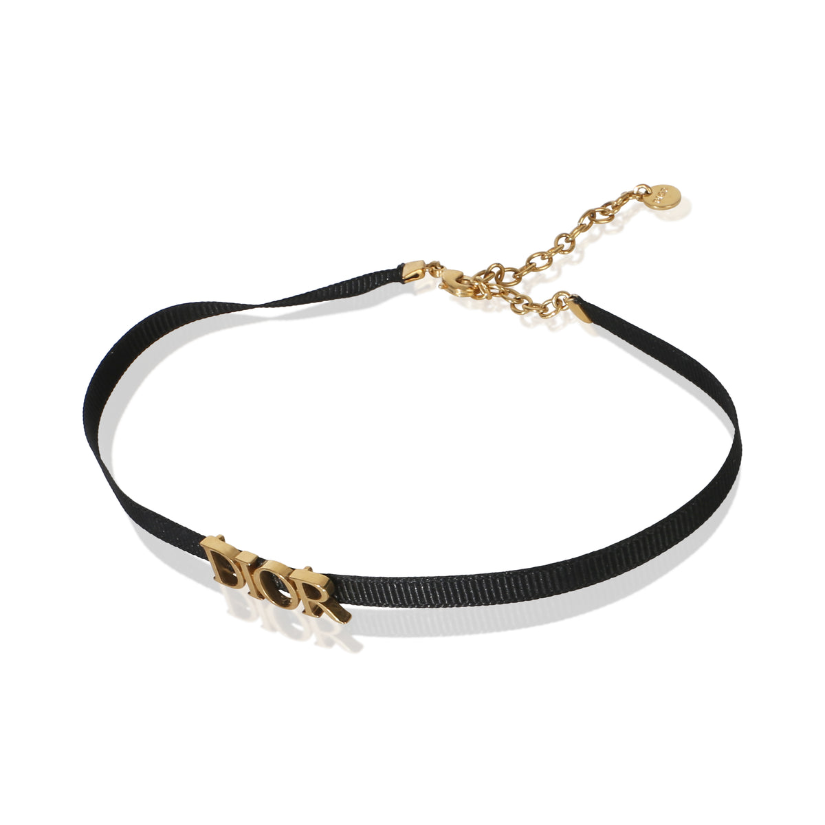 Christian Dior Gold Plated  Ribbon J'Adore Choker Necklace sv