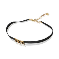 Christian Dior Gold Plated  Ribbon J'Adore Choker Necklace sv