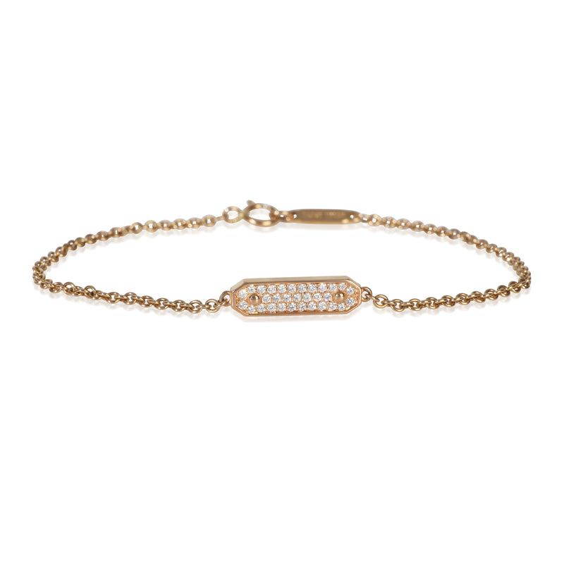 Tiffany & Co. Rose Gold Diamond ID Bracelet fv