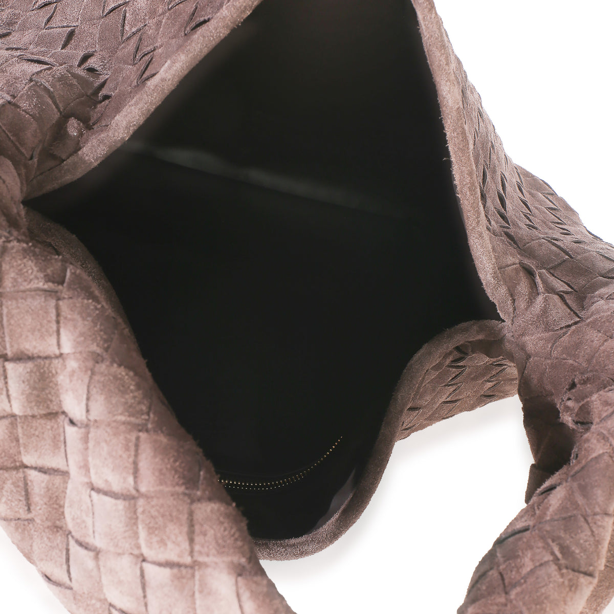 Bottega Veneta Fondant Intrecciato Suede Small Hop Handbag 8