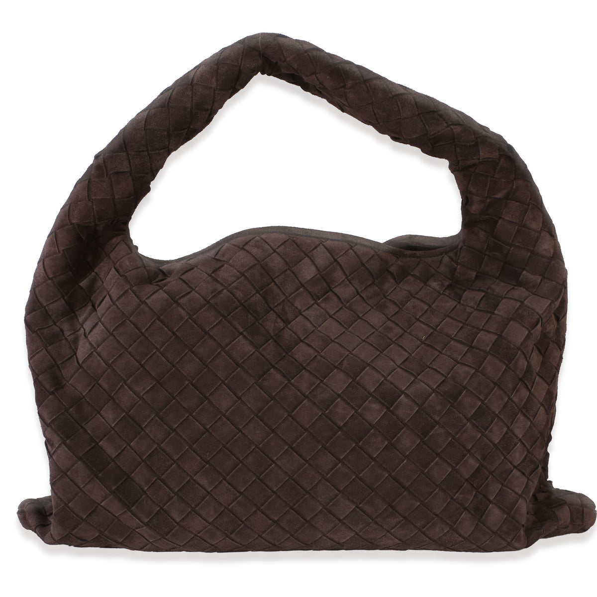 Bottega Veneta Fondant Intrecciato Suede Small Hop Handbag fv