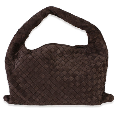 Bottega Veneta Fondant Intrecciato Suede Small Hop Handbag id