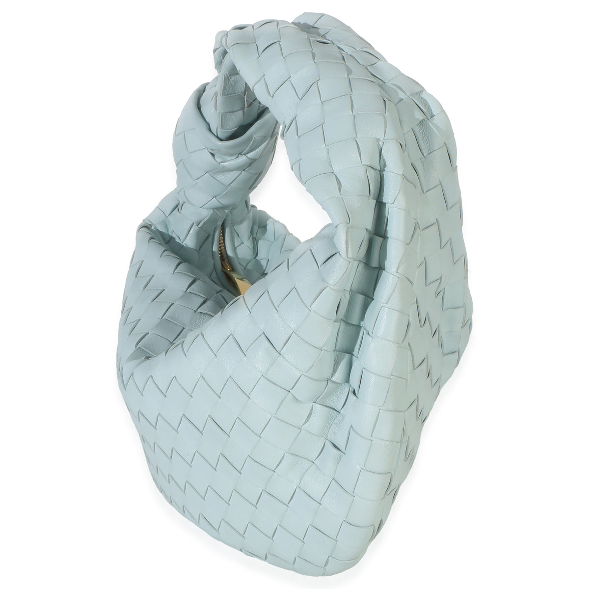 Bottega Veneta Teal Washed Nappa Intrecciato Teen Jodie Handbag 2