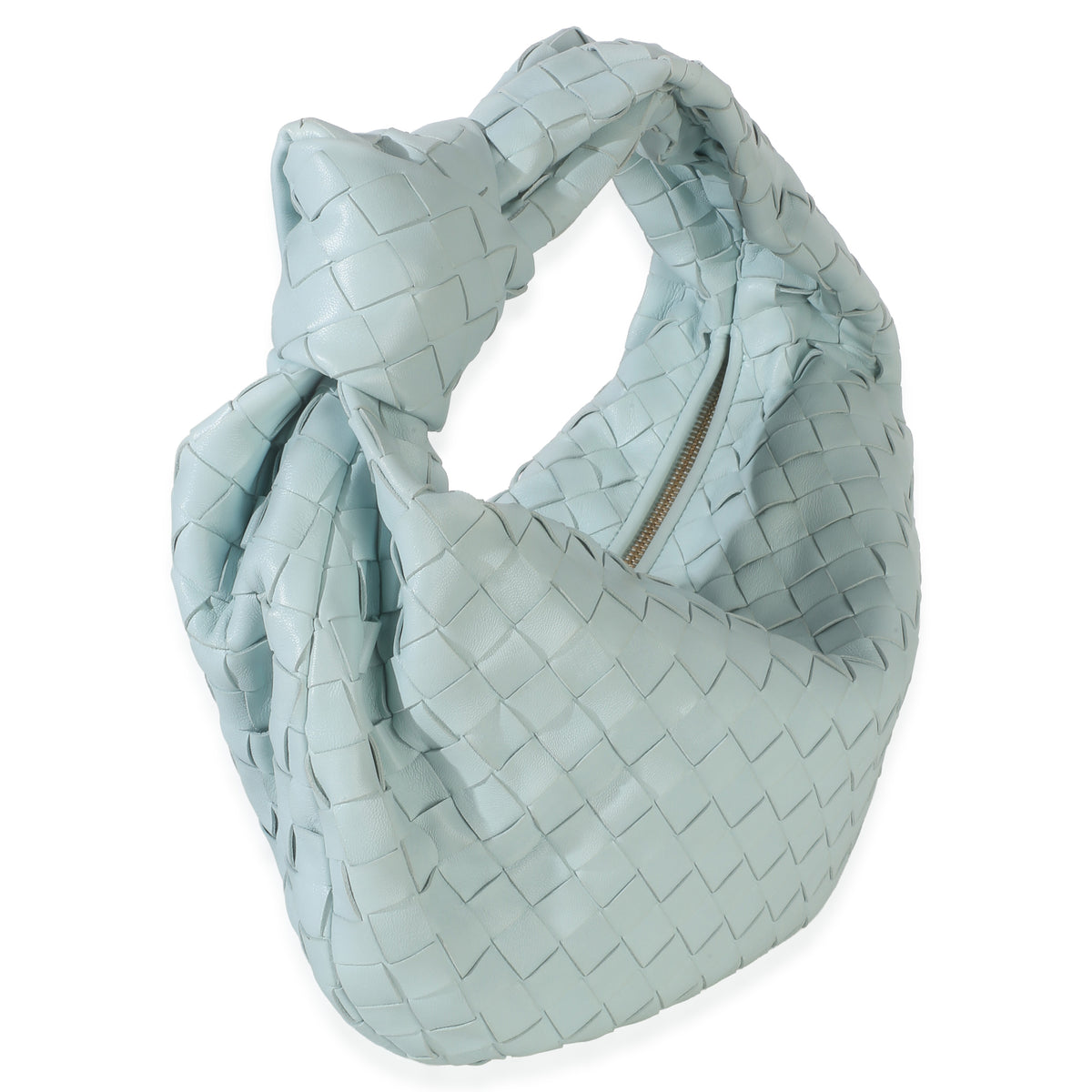 Bottega Veneta Teal Washed Nappa Intrecciato Teen Jodie Handbag 3