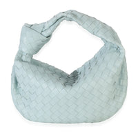 Bottega Veneta Teal Washed Nappa Intrecciato Teen Jodie Handbag fv