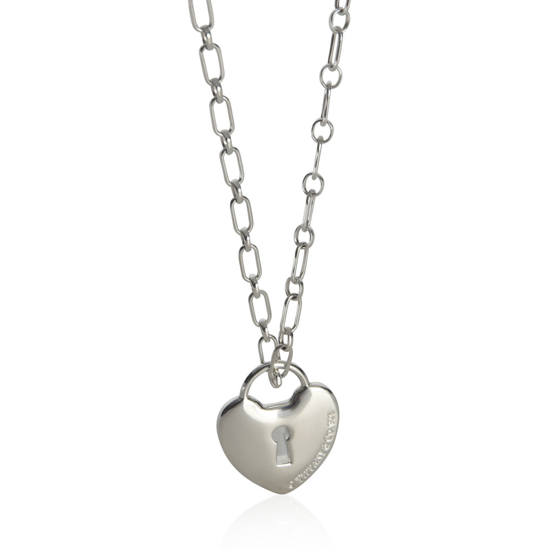 Tiffany & Co. Sterling Silver  Heart Lock Necklace fv