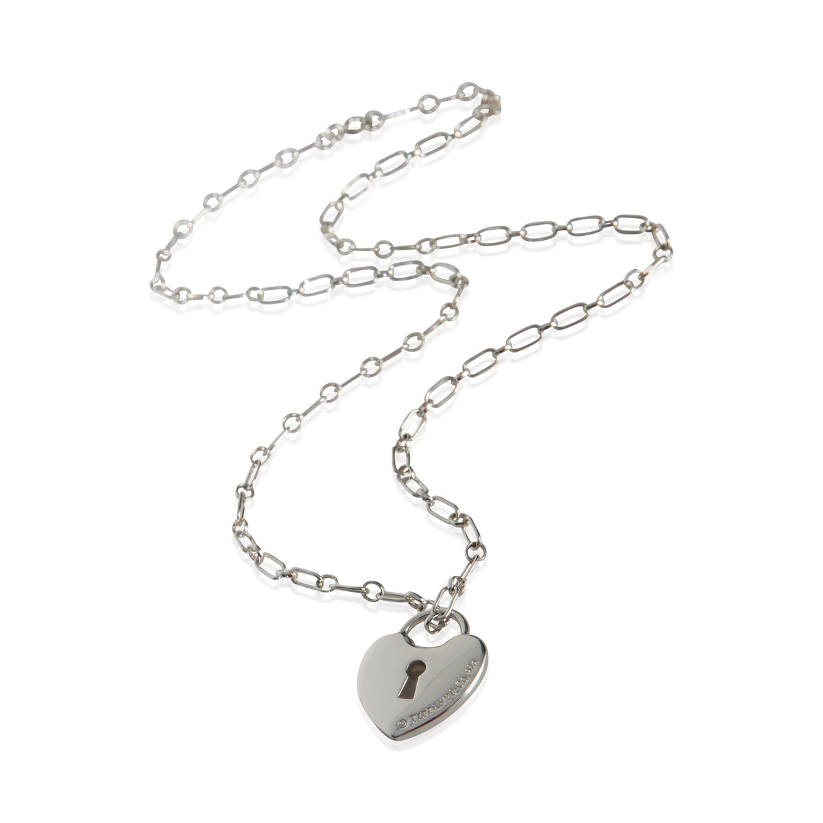 Tiffany & Co. Sterling Silver  Heart Lock Necklace 3