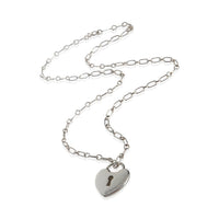Tiffany & Co. Sterling Silver  Heart Lock Necklace 3
