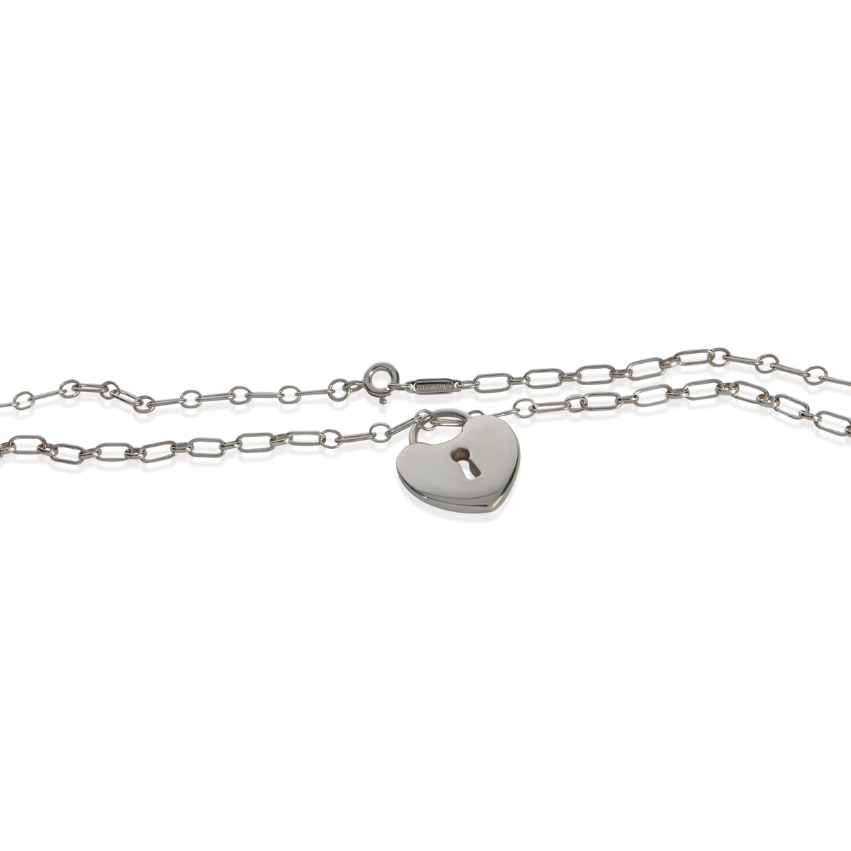 Tiffany & Co. Sterling Silver  Heart Lock Necklace 2