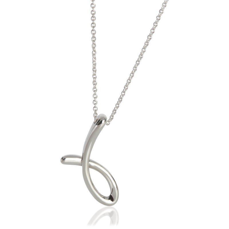 Tiffany & Co. Sterling Silver  Elsa Peretti Alphabet Initial J Pendant fv