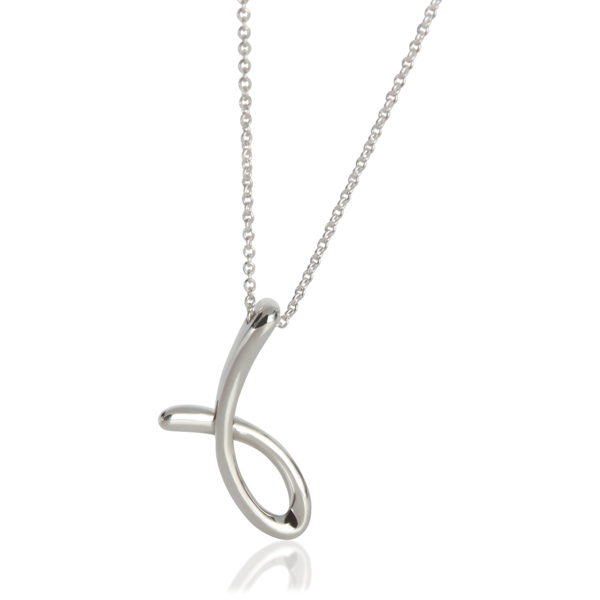 Tiffany & Co. Sterling Silver  Elsa Peretti Alphabet Initial J Pendant fv