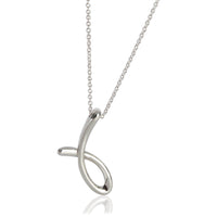 Tiffany & Co. Sterling Silver  Elsa Peretti Alphabet Initial J Pendant fv