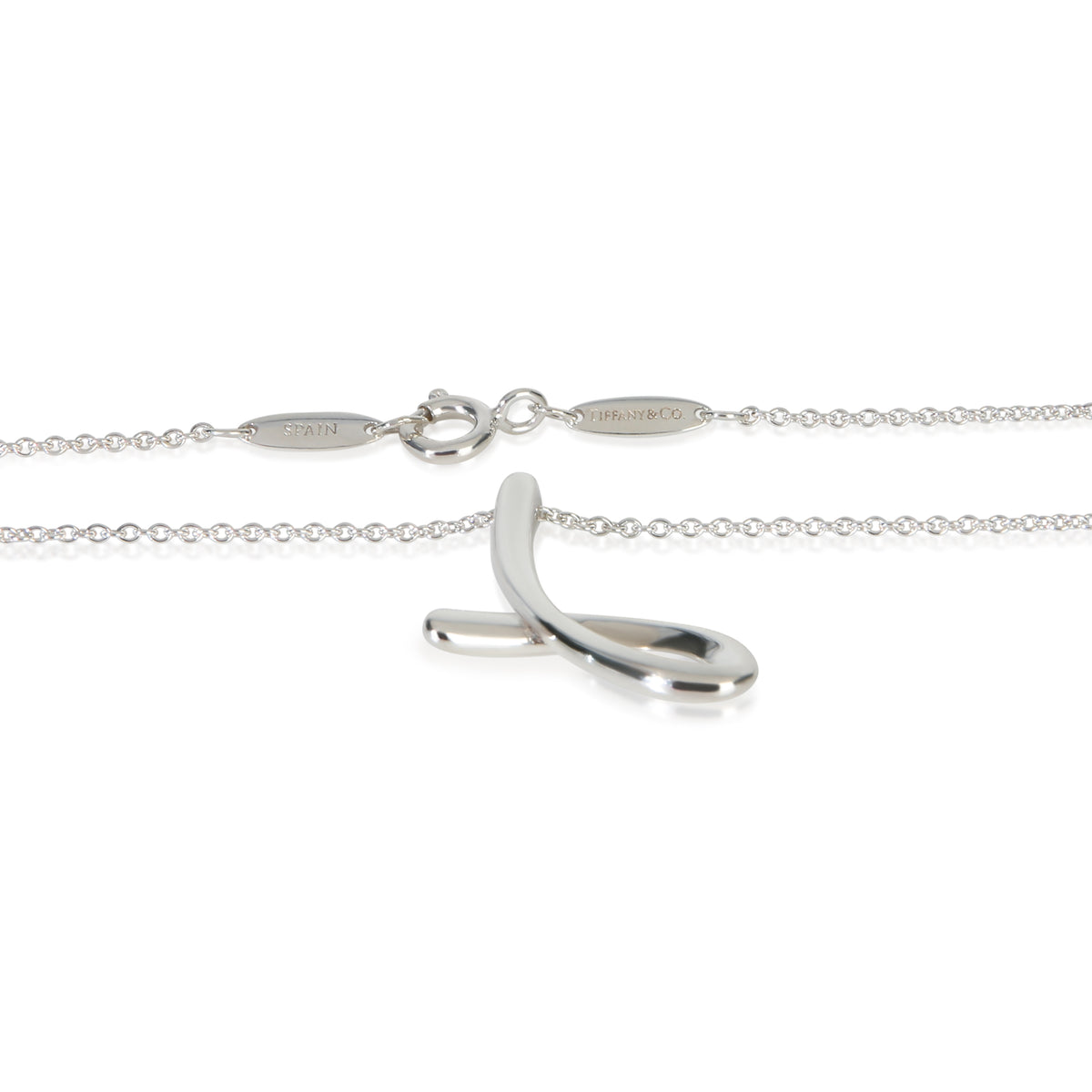 Tiffany & Co. Sterling Silver  Elsa Peretti Alphabet Initial J Pendant 2