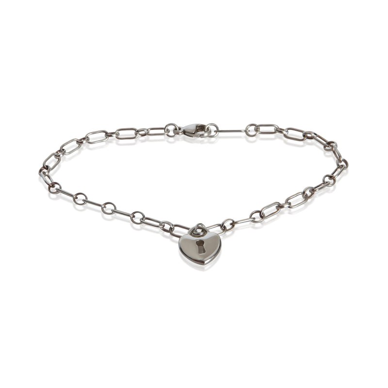 Tiffany & Co. Sterling Silver  Heart Lock Bracelet fv