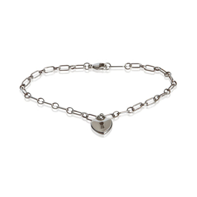 Tiffany & Co. Sterling Silver  Heart Lock Bracelet fv
