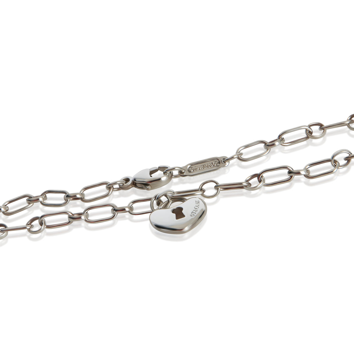 Tiffany & Co. Sterling Silver  Heart Lock Bracelet 3
