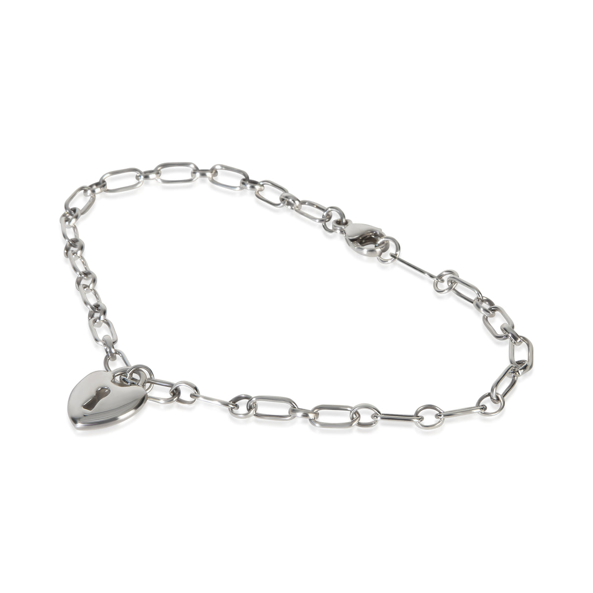 Tiffany & Co. Sterling Silver  Heart Lock Bracelet 2