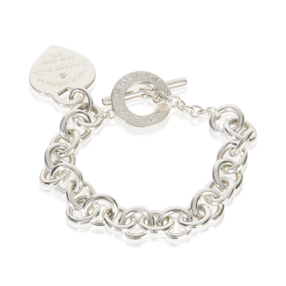 Tiffany & Co. Sterling Silver Diamond Return To Tiffany Bracelet