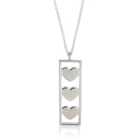 Tiffany & Co. Sterling Silver  Vintage 3 Heart Pendant fv