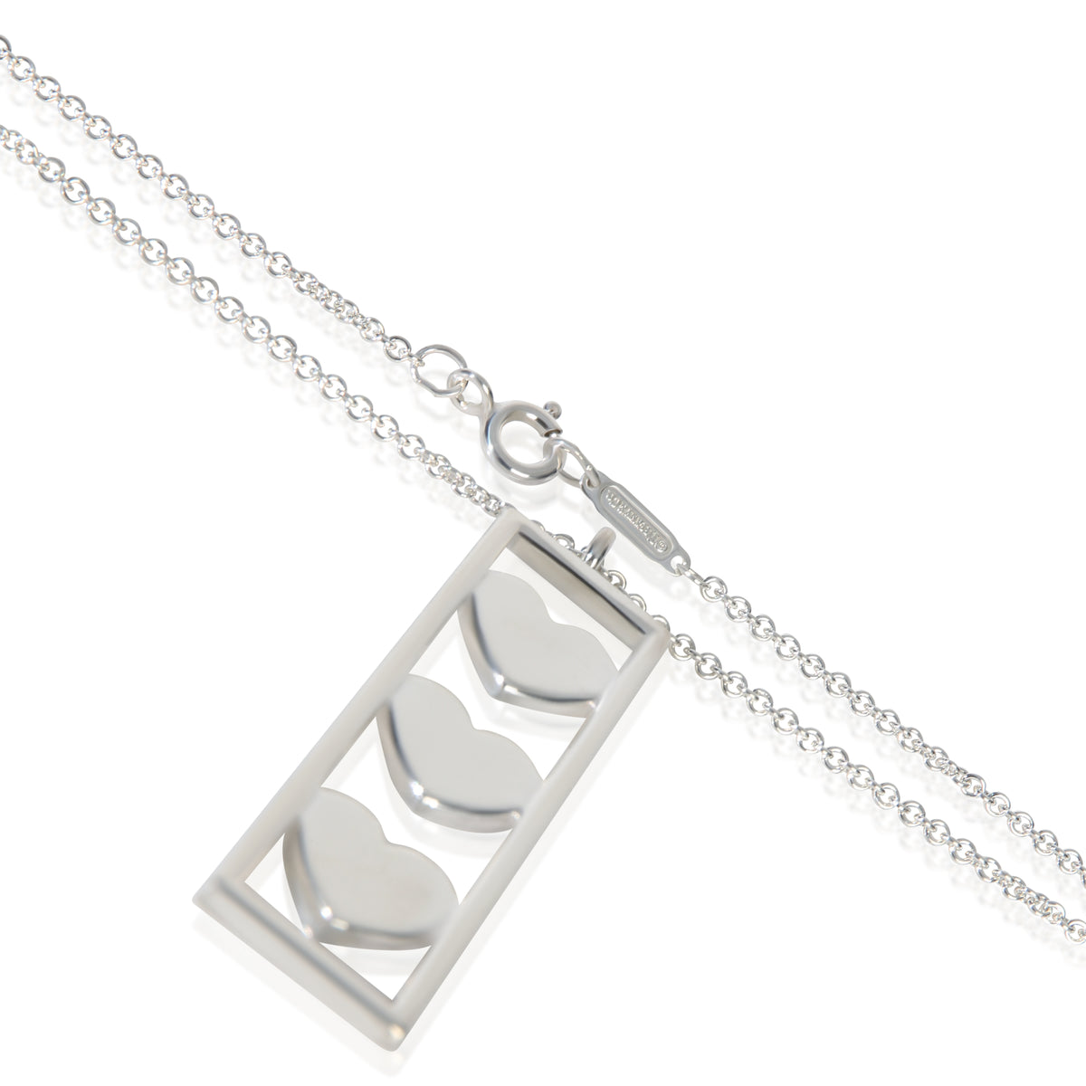 Tiffany & Co. Sterling Silver  Vintage 3 Heart Pendant 2