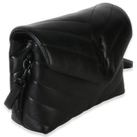 Saint Laurent Black Monochrome Calfskin Y Quilted Toy Loulou Crossbody Handbag 3
