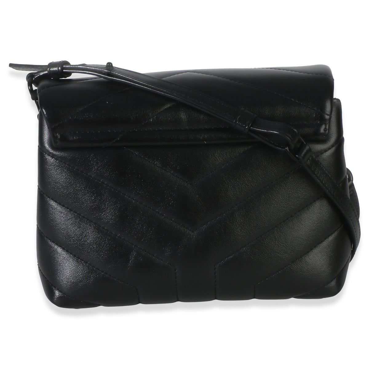 Saint Laurent Black Monochrome Calfskin Y Quilted Toy Loulou Crossbody Handbag 4
