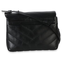 Saint Laurent Black Monochrome Calfskin Y Quilted Toy Loulou Crossbody Handbag 4