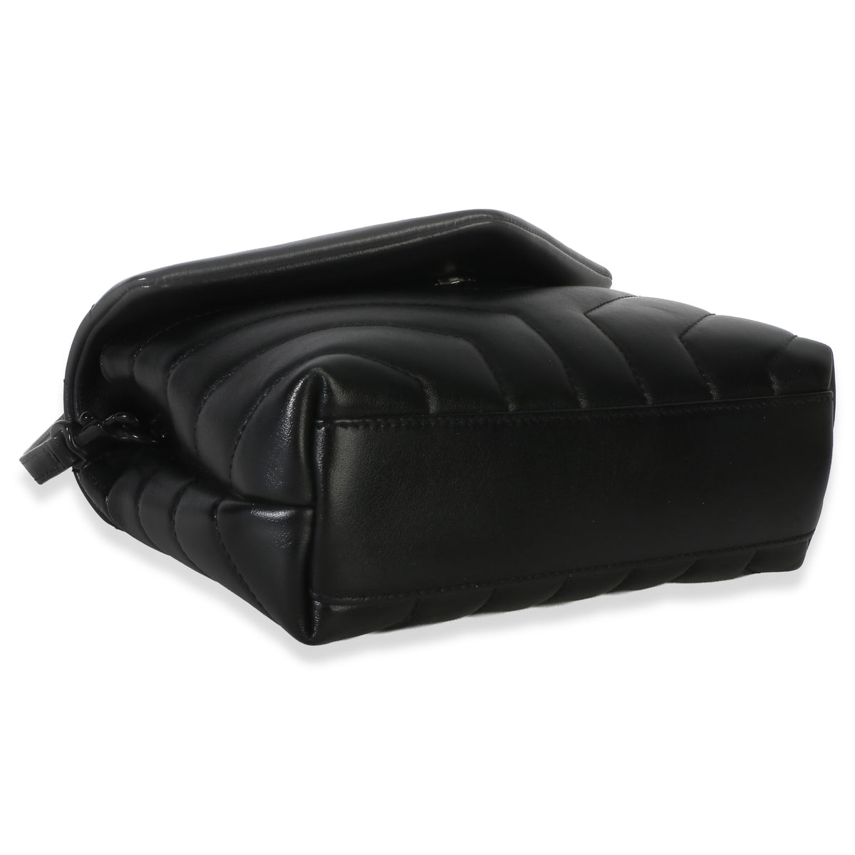 Saint Laurent Black Monochrome Calfskin Y Quilted Toy Loulou Crossbody Handbag 6