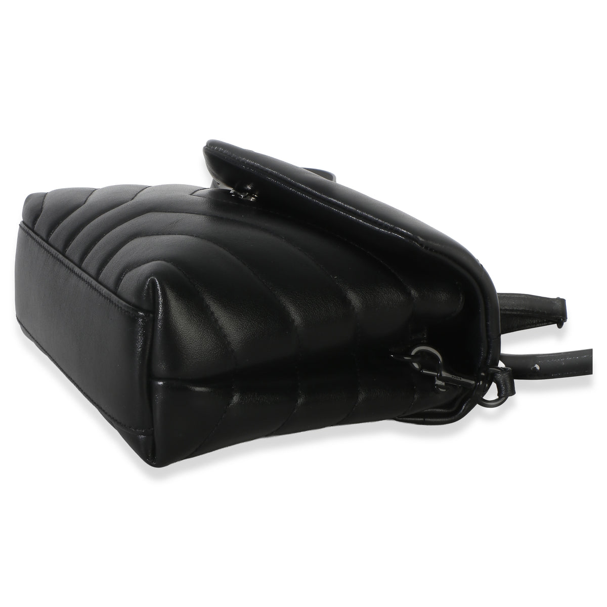 Saint Laurent Black Monochrome Calfskin Y Quilted Toy Loulou Crossbody Handbag 7