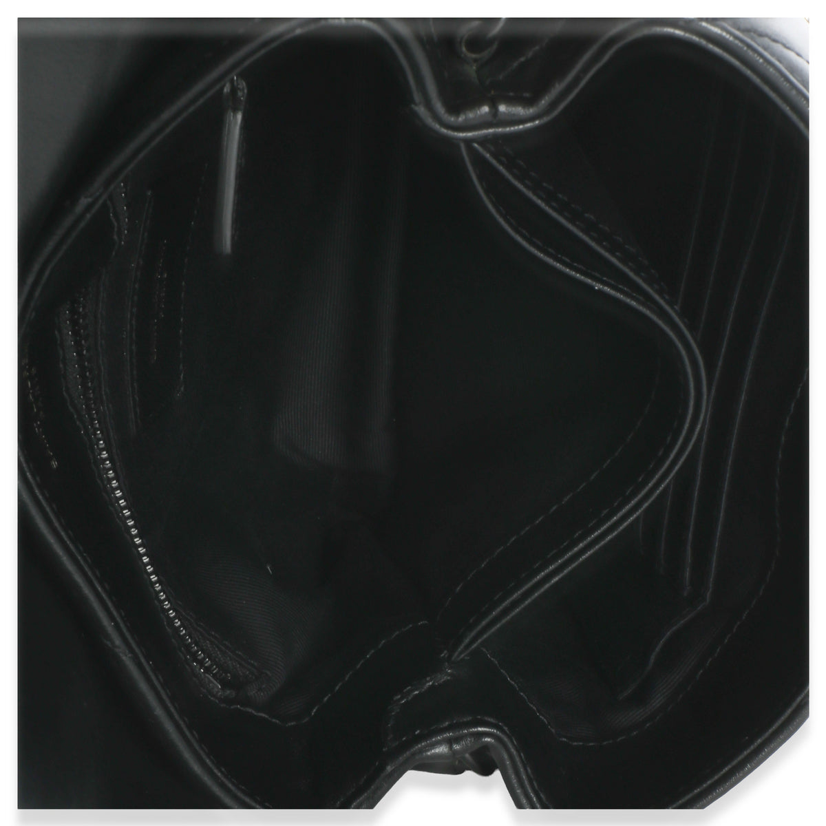Saint Laurent Black Monochrome Calfskin Y Quilted Toy Loulou Crossbody Handbag 9