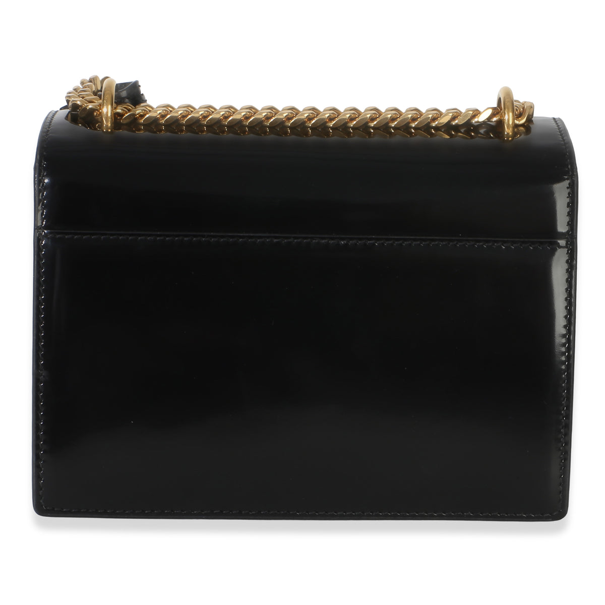 Saint Laurent Black Patent Monogram Small Sunset Bag Handbag 4
