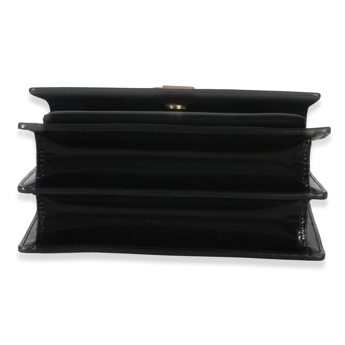 Saint Laurent Black Patent Monogram Small Sunset Bag Handbag 5