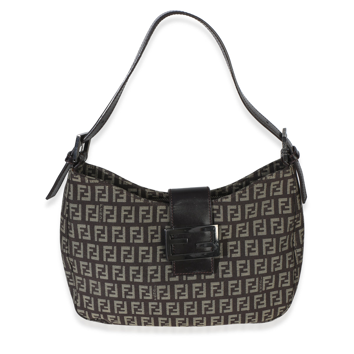 Fendi Vintage Tobacco Zucchino Canvas Vitello Hobo Handbag id