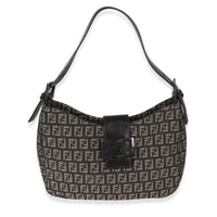 Fendi Vintage Tobacco Zucchino Canvas Vitello Hobo Handbag id