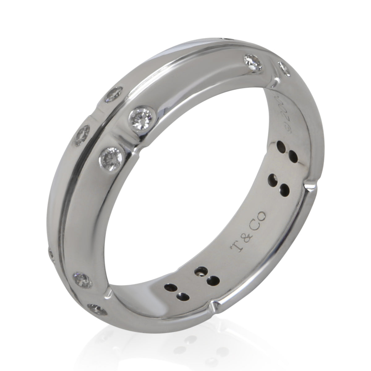 Tiffany & Co. White Gold Diamond Streamerica Band 4