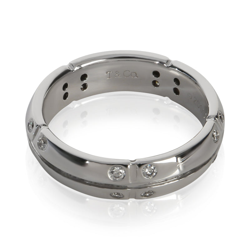 Tiffany & Co. White Gold Diamond Streamerica Band fv