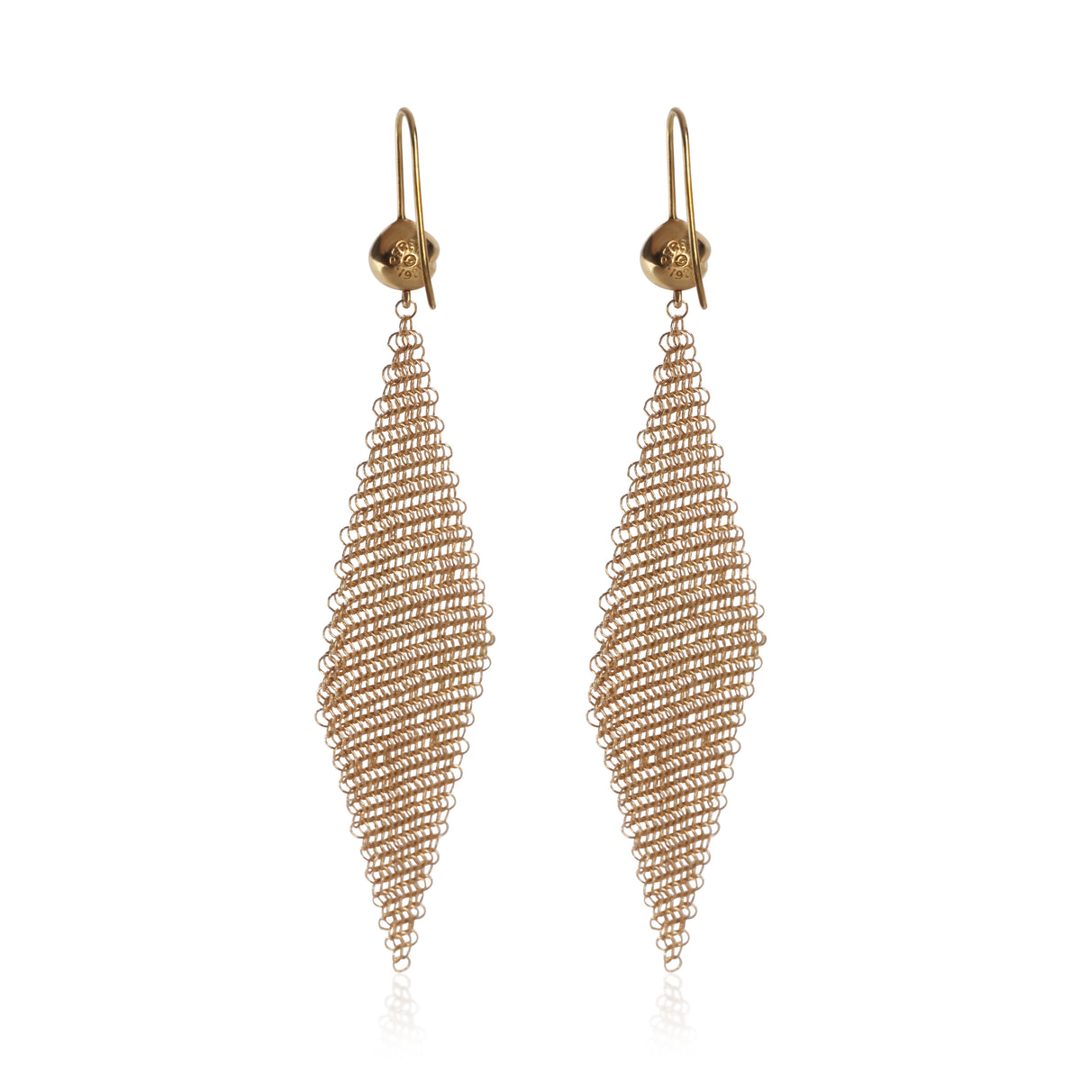 Tiffany & Co. Yellow Gold  Elsa Peretti Mesh Earrings 2